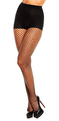 Glamory Damen Mesh Netzstrumpfhose Strumpfhose, Durchsichtig, Schwarz, M-(40-42) von GLAMORY