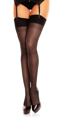 GLAMORY Damen Strapsstrümpfe Perfect 20 DEN, Schwarz (Schwarz), XX-Large (Herstellergröße: 2XL-(52-54)) von GLAMORY