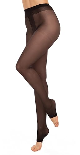 GLAMORY Damen Glamory Toeless 20 tåfri strømpebukser Strumpfhose, Schwarz, M Große Größen EU von GLAMORY