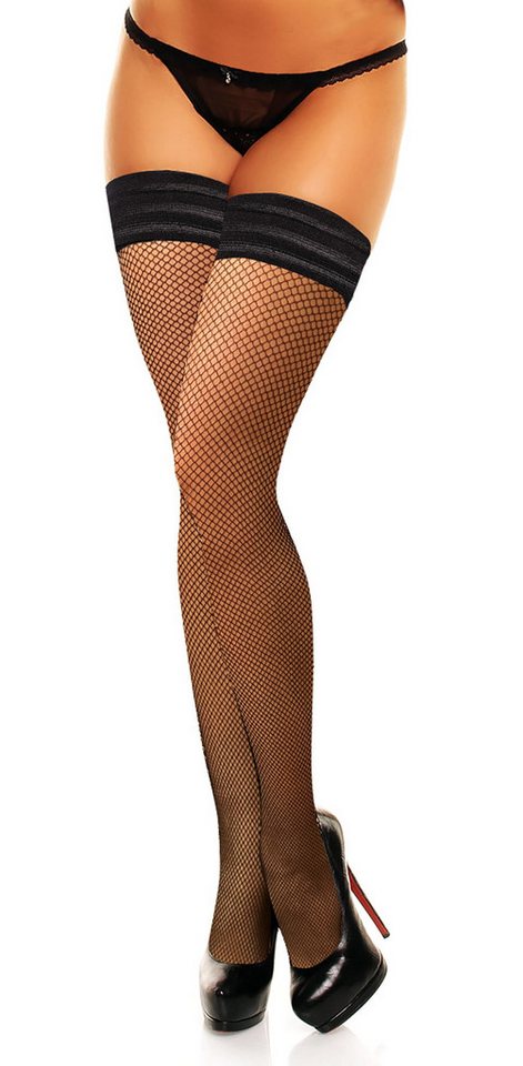 GLAMORY Halterlose Feinstrümpfe My Size (Set, 2-Paar) Feinnetz, elastisch, plus size von GLAMORY