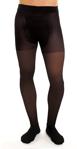 GLAMORY Herren-Stützstrumpfhose Support 70 DEN, Schwarz (Schwarz), XX-Large (Herstellergröße: 2XL-(52-54)) von GLAMORY