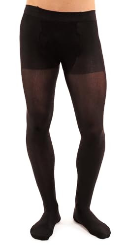 GLAMORY Herren-Strumpfhose Microman 100 DEN, Schwarz (Schwarz), Medium (Herstellergröße: M-(40-42)) von GLAMORY