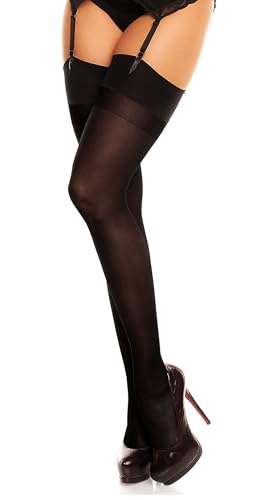 GLAMORY Damen Noir 60 Strapsstrümpfe, Schwarz, M-(40-42) von GLAMORY