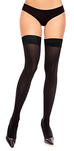 Glamory Damen Silky 60 Halterlose Strümpfe, 60 DEN, Schwarz (Schwarz Schwarz), XXX-Large (Herstellergröße: 3XL-(56-58)) von GLAMORY