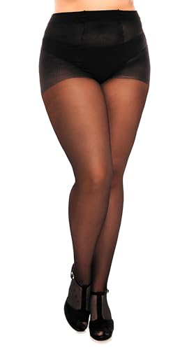GLAMORY Damen Supersize 40 Strumpfhose, Schwarz, 5XL-7XL Große Größen EU von GLAMORY