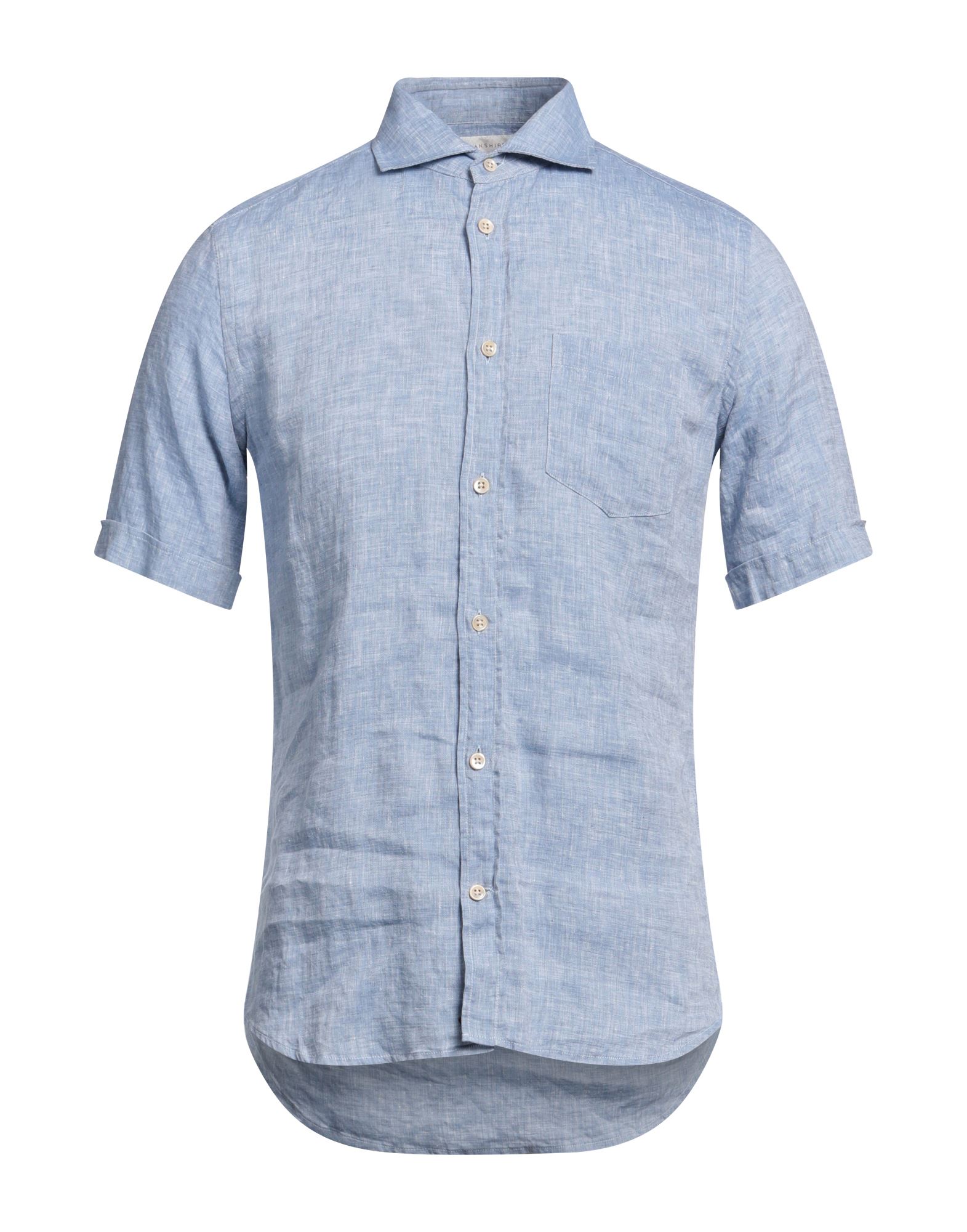 GLANSHIRT Hemd Herren Hellblau von GLANSHIRT