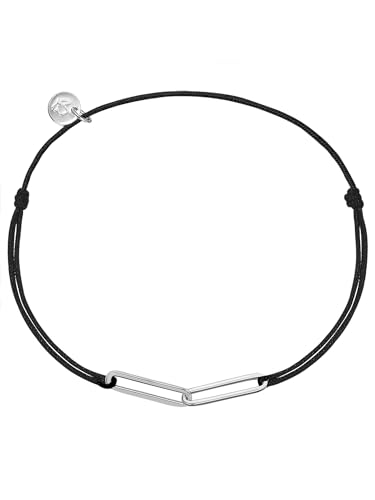 GLANZSTÜCKE MÜNCHEN Damen Armband 925/- Sterling Silber rhodiniert Textilarmband von GLANZSTÜCKE MÜNCHEN