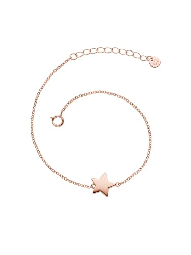 GLANZSTÜCKE MÜNCHEN Damen-Armband mit Stern-Anhänger Sterling Silber 925 rosévergoldet - Stern-Armband in Rosegold-Farben von GLANZSTÜCKE MÜNCHEN