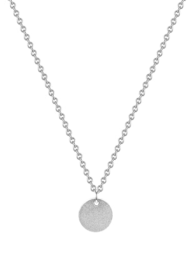 GLANZSTÜCKE MÜNCHEN Damen Kette 925/- Sterling Silber rhodiniert Kreis Silberhalskette von GLANZSTÜCKE MÜNCHEN
