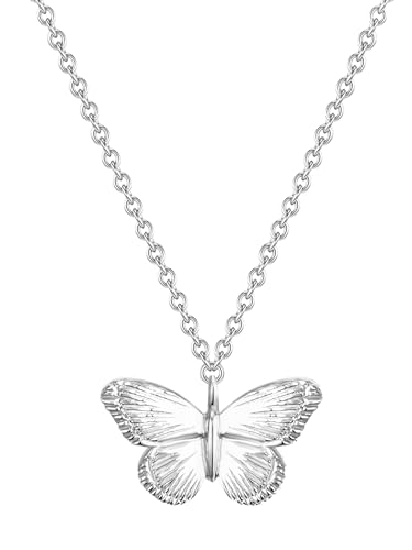 GLANZSTÜCKE MÜNCHEN Damen Kette 925/- Sterling Silber rhodiniert Schmetterling Silberhalskette von GLANZSTÜCKE MÜNCHEN