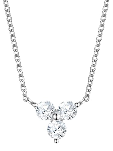 GLANZSTÜCKE MÜNCHEN Damen Kette aus 925/- Sterling Silber rhodiniert mit Zirkonia weiß von GLANZSTÜCKE MÜNCHEN