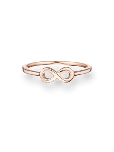 GLANZSTÜCKE MÜNCHEN Damen-Ring Infinity Sterling Silber rosévergoldet - Infinityring Unendlichkeits-Zeichen Ring Silberring Roségold Ring mit Symbol von GLANZSTÜCKE MÜNCHEN