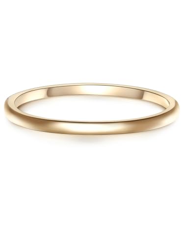 GLANZSTÜCKE MÜNCHEN Damen-Ring Sterling Silber gelbvergoldet - Goldring Steckring Vorsteckring Stapelring von GLANZSTÜCKE MÜNCHEN