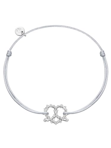 GLANZSTÜCKE MÜNCHEN Damen Textilarmband silber Herz-Breze Sterling Silber Dirndlschmuck Motivarmband von GLANZSTÜCKE MÜNCHEN