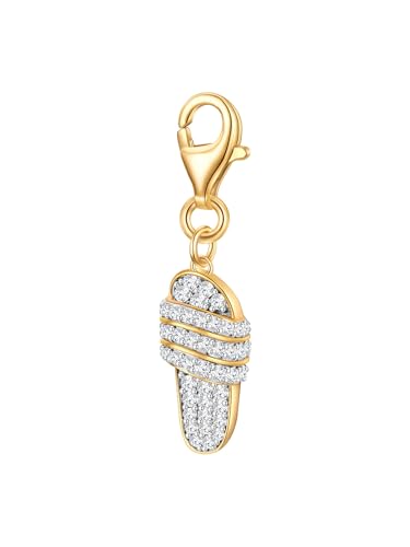 Glanzstücke München Damen Charm aus 925/- Sterling Silber gelbvergoldet 18 Karat mit Zirkonia Sandale Silbercharm Glanzstücke München Damen Charm aus 925/- Sterling Silber gelbvergoldet 18 Karat mit Zirkonia Sandale Silbercharm von GLANZSTÜCKE MÜNCHEN