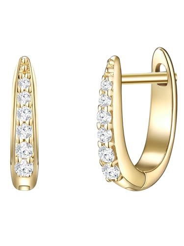 Glanzstücke München Damen Creolen 925/- Sterling Silber gelbvergoldet 14 Karat Zirkonia weiß Silberohrcreolen Glanzstücke München Damen Creolen 925/- Sterling Silber gelbvergoldet 14 Karat Zirkonia weiß Silberohrcreolen von GLANZSTÜCKE MÜNCHEN