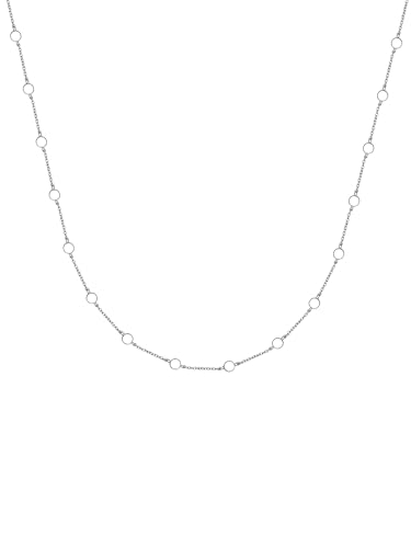 GLANZSTÜCKE MÜNCHEN Damen-Halskette Kreise Sterling Silber 40 + 5 cm - Silberkette Anhänger Kreis Kette Damen Halskette Silber von GLANZSTÜCKE MÜNCHEN
