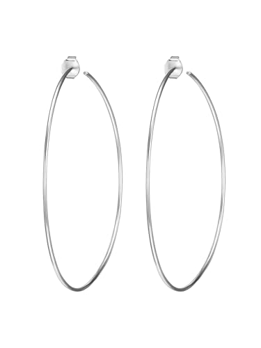 Glanzstücke München Damen-Ohrcreolen Sterling Silber - Creole 70 mm Ohr-Schmuck Ohrringe 925 von GLANZSTÜCKE MÜNCHEN