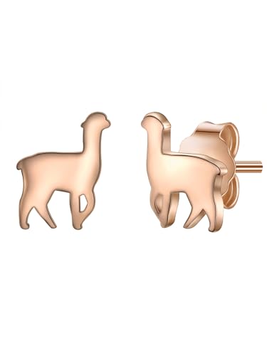 Glanzstücke München Damen-Ohrstecker Alpaka Sterling Silber rosévergoldet - Ohrringe Lama Ohr-Schmuck Trend rose-gold Glanzstücke München Damen-Ohrstecker Alpaka Sterling Silber rosévergoldet - Ohrringe Lama Ohr-Schmuck Trend rose-gold von GLANZSTÜCKE MÜNCHEN