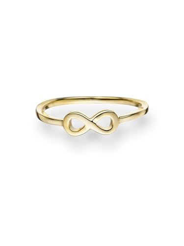 Glanzstücke München Damen-Ring Infinity Sterling Silber gelbvergoldet - Infinityring Unendlichkeits-Zeichen Ring Goldring Ring mit Symbol von GLANZSTÜCKE MÜNCHEN