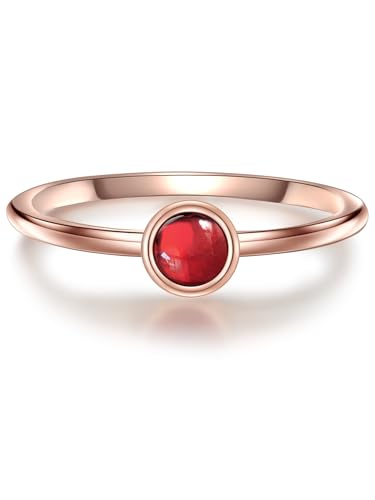 GLANZSTÜCKE MÜNCHEN Damen-Ring Sterling Silber 925 rosévergoldet mit Granat rot - Edelstein-Ring Granat-Ring Rosegold-Farben GLANZSTÜCKE MÜNCHEN Damen-Ring Sterling Silber 925 rosévergoldet mit Granat rot - Edelstein-Ring Granat-Ring Rosegold-Farben von GLANZSTÜCKE MÜNCHEN