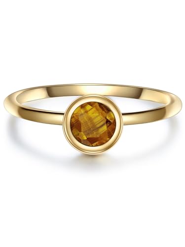 GLANZSTÜCKE MÜNCHEN Damen Ring 925/- Sterling Silber gelbvergoldet mit Tigerauge braun - Edelsteinring Solitärring Gelbgold GLANZSTÜCKE MÜNCHEN Damen Ring 925/- Sterling Silber gelbvergoldet mit Tigerauge braun - Edelsteinring Solitärring Gelbgold von GLANZSTÜCKE MÜNCHEN