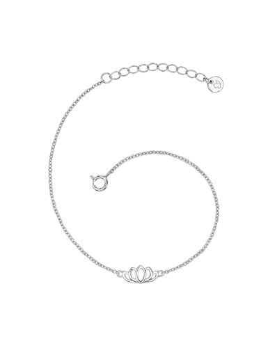 GLANZSTÜCKE MÜNCHEN Damen-Silberarmband Lotusblume Sterling Silber - Armkettchen Lotus-Symbol Freunschaftsarmband mit Anhänger Lotusblüte GLANZSTÜCKE MÜNCHEN Damen-Silberarmband Lotusblume Sterling Silber - Armkettchen Lotus-Symbol Freunschaftsarmband mit Anhänger Lotusblüte von GLANZSTÜCKE MÜNCHEN