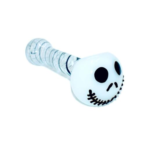 Glaspfeife Löffel Schädel Glaspfeife Hitzebeständige Swirl Streifen Schüssel HandPfeife von GLATOBBON