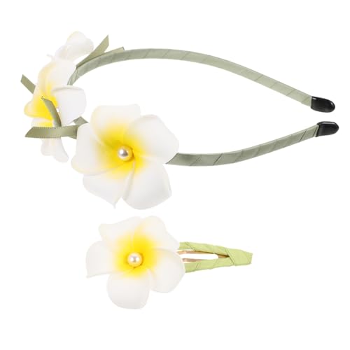 GLEAVI Hawaii Blumen Haarschmuck Haarspangen Mit Plumeria-blumen Für Frauen Blumen-haarspange Für Strandpartys Haarnadel Mit Plumeria-blumen Haarreif Mit Plumeria-blumen von GLEAVI