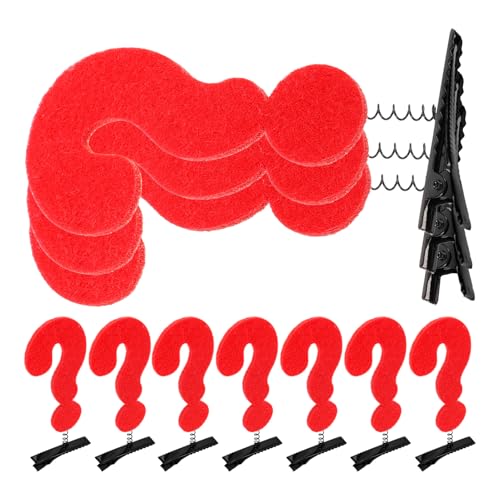 GLEAVI 10 Stück Fröhliche Teilige Fragezeichen Haarklammern für Mädchen Niedliche Dekorative Haarspangen für Partys und Fotos Vielseitig Einsetzbar und Sicher Anwendung von GLEAVI