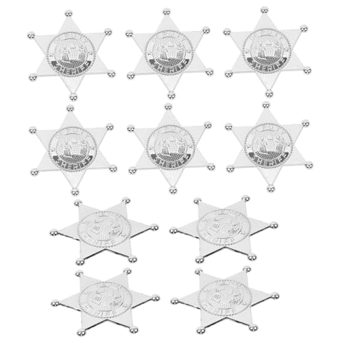 GLEAVI 10 Stück Polizeibadge Accessoires für Plastische für Party Cosplay und Bühnenaufführungen Wiederverwendbar Robust und Sicher von GLEAVI