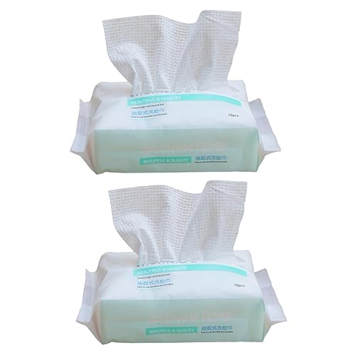 GLEAVI Makeup Remover Wipes 2st Einweg-gesichtstücher Abnehmbare Gesichtstücher Abschminktücher Schnelltrocknend Handtuch Weiß von GLEAVI