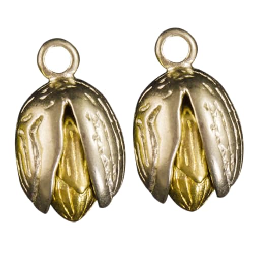 GLEAVI 2stücke Kupfer Pistazienform Schlüsselanhänger Auto Schlüssel Anhänger Taschen Anhänger Kreativ Leicht Tragen von GLEAVI