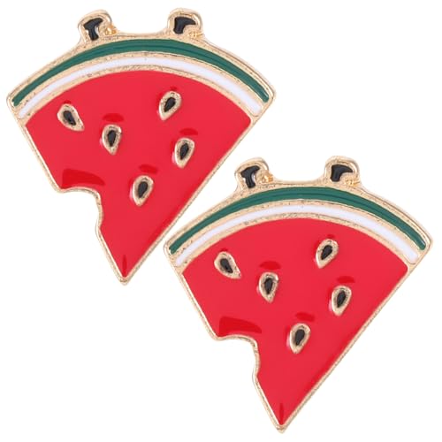 GLEAVI 2 Stück Legierungs-wassermelonen-brosche Abzeichen Pins Süß Lustige Fruchtbroschen Wassermelonen-anstecknadel Sommer Pin Wassermelonennadeln Wassermelonen-broschen von GLEAVI