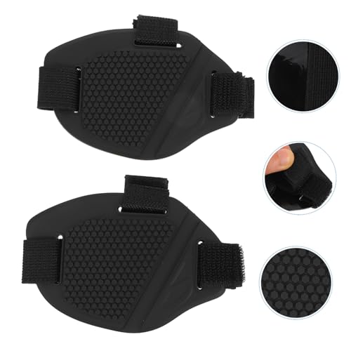 GLEAVI 2 Stück Motorrad Schuhschutz Gummi Überschuhe Rutschfest Abriebfest Schutz für Gangschaltung Passend für Stiefel und Schuhe von GLEAVI