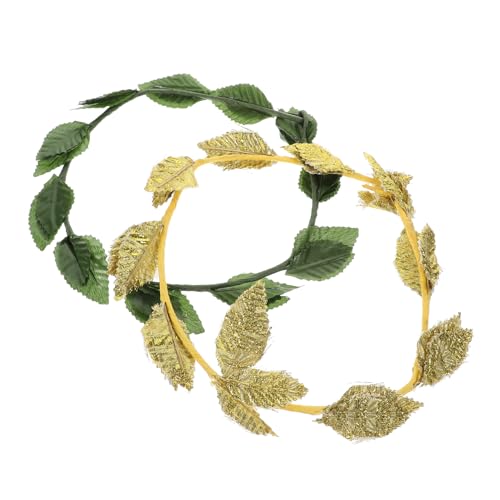 GLEAVI 2 Stück Simulation Blattkranz Haarreif Römischer Kopfschmuck für Hochzeiten Cosplay und Festlichkeiten Leicht und Bequem für Damen und Mädchen GLEAVI 2 Stück Simulation Blattkranz Haarreif Römischer Kopfschmuck für Hochzeiten Cosplay und Festlichkeiten Leicht und Bequem für Damen und Mädchen von GLEAVI