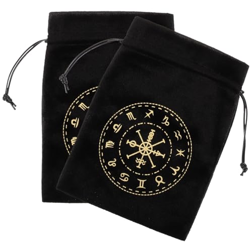 GLEAVI 2st Tarot-Aufbewahrungstasche Wicca-Tasche Mini-hochzeitstasche Tarot-Beutel Aufbewahrungstasche Für Würfel-kordelzugbeutel Beutel Mit Kordelzug Würfeltasche Gewidmet Flanell Paket von GLEAVI