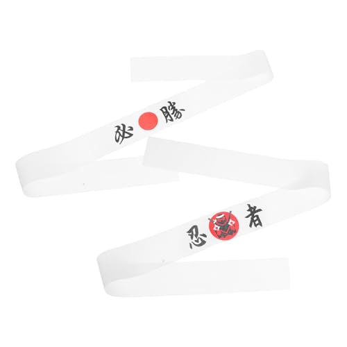 GLEAVI 2stücke Japanisches Stirnband Für Karate Und Samurai Hachimaki-haarband Für Ninja-print-design Langlebig Und Bequem von GLEAVI