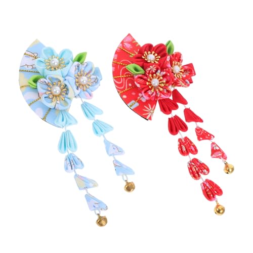 GLEAVI 2stücke Teiliger Traditioneller Japanischer Haarnadel-blumen-quasten-kimono-haarschmuck Geisha-haar-accessoire Für Damen von GLEAVI