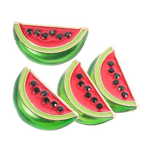 GLEAVI 4 Stück Teiliges Cartoon Brosche Liebevolle Wassermelonen Broschen für Damen Modischer Anstecker für Blazer Strickjacken und Freizeitkleidung von GLEAVI