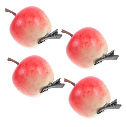 GLEAVI 4 Stücke Künstliche Apfel Haarspangen für Mädchen Süße Obst Haarnadeln Haarschmuck Clips für Partys und Alltagsgebrauch GLEAVI 4 Stücke Künstliche Apfel Haarspangen für Mädchen Süße Obst Haarnadeln Haarschmuck Clips für Partys und Alltagsgebrauch von GLEAVI