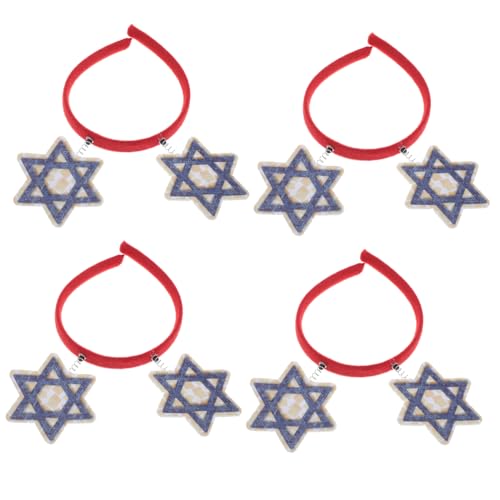 GLEAVI 4stücke Chanukka-stirnband Mit Stern-design Bequeme Stirnbänder Für Party-dekorationen Festtagsaccessoires Fotokunst Und Feiertage von GLEAVI