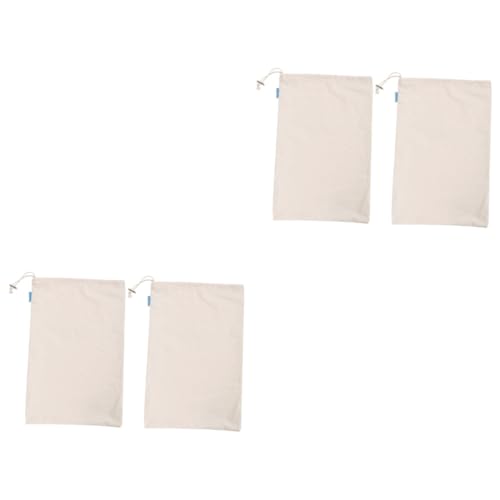 GLEAVI 4stücke Umweltfreundliche Baumwoll-einkaufstaschen Mit Zugband Praktische Aufbewahrung Für Mehl Reis Und Lebensmittel Für Täglichen Gebrauch von GLEAVI