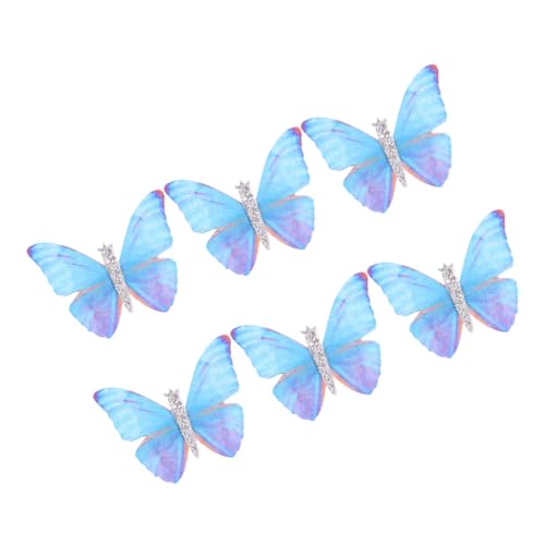 GLEAVI 6 Stück Schmetterling Haarspangen für Mädchen Niedliche Haarklammern Rutschfeste Haaraccessoires für Verschiedene Frisuren für Cosplay Geburtstagsfeiern und Alltag von GLEAVI