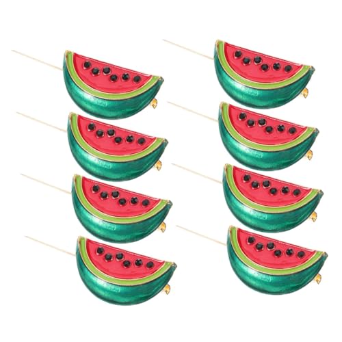 GLEAVI 8stücke Wassermelonen-brosche Obst-brosche Revers-pin Pullover-clip Schal-clips Für Damen Verschlüsse Für Kleidung Leicht Und Robustes Material Bezaubernder Look Für Outfits von GLEAVI