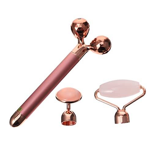 GLEAVI Jadewalze 1 Set Jade-Massagegerät Für Damen Massageroller Elektrowerkzeuge Gesichtsroller Elektrischer 3-In-1 Jade-Gesichtsroller Zinklegierung Gesichtsroller von GLEAVI