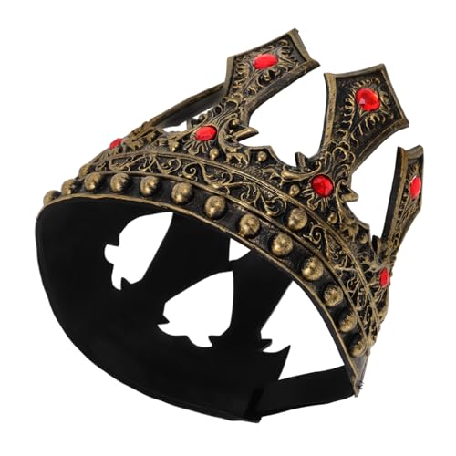 GLEAVI Königskrone Für Männer Mittelalterliche Krone Im Luxuriösen Design Leicht Und Komfortabel Für Cosplay Halloween Geburtstagsfeiern Und Bühnendarstellungen von GLEAVI
