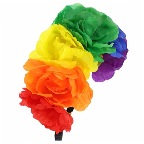 GLEAVI Blumenhaarband Mit Simulierter Blume Elastisches Stirnband Wiederverwendbar Für Partys Und Lgbt-events Haar-accessoire Für Mottopartys Und Cosplay-kostüme von GLEAVI