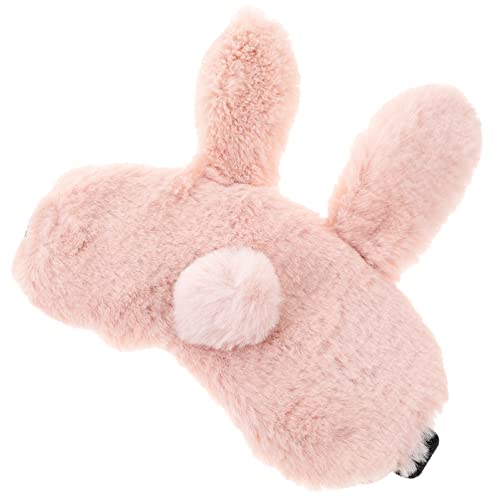 GLEAVI Nachtmaske Süße Kaninchen-Schlafmaske Weicher Flauschiger Plüsch Hase Neuheit Schlafmaske Augenschutz Augenschutz Für Kinder Mädchen Jungen Nachtschlaf Reise Meditation von GLEAVI