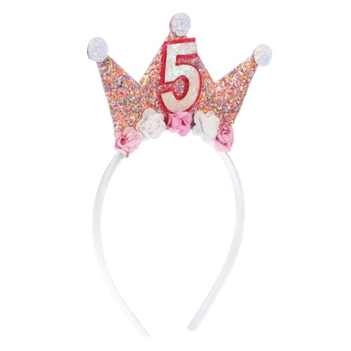 GLEAVI Glitzerndes Stirnband Für Mädchen Mit Prinzessinnenkrone Elastisches Geburtstagskopfschmuck Für Kleinkinder Für Partys Und Verkleidungsspaß von GLEAVI